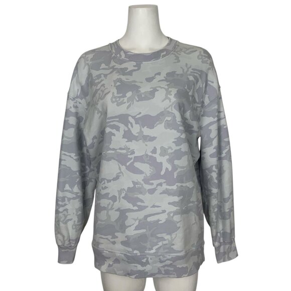 Lululemon Perfectly Oversized Crew Sweatshirt 8 Incognito Camo Alpine - Picture 1 of 13